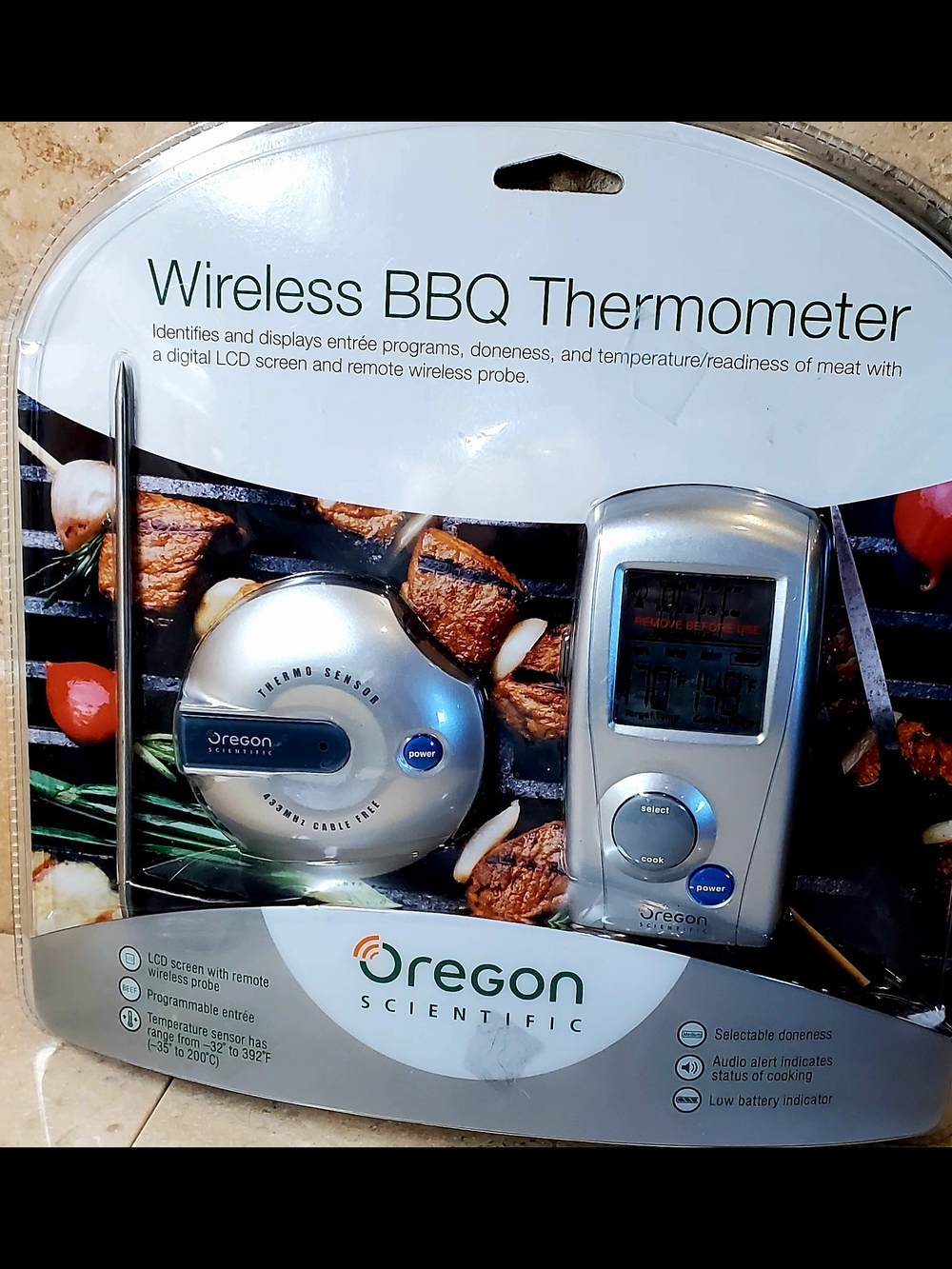 Wireless BBQ Thermometer - Silver